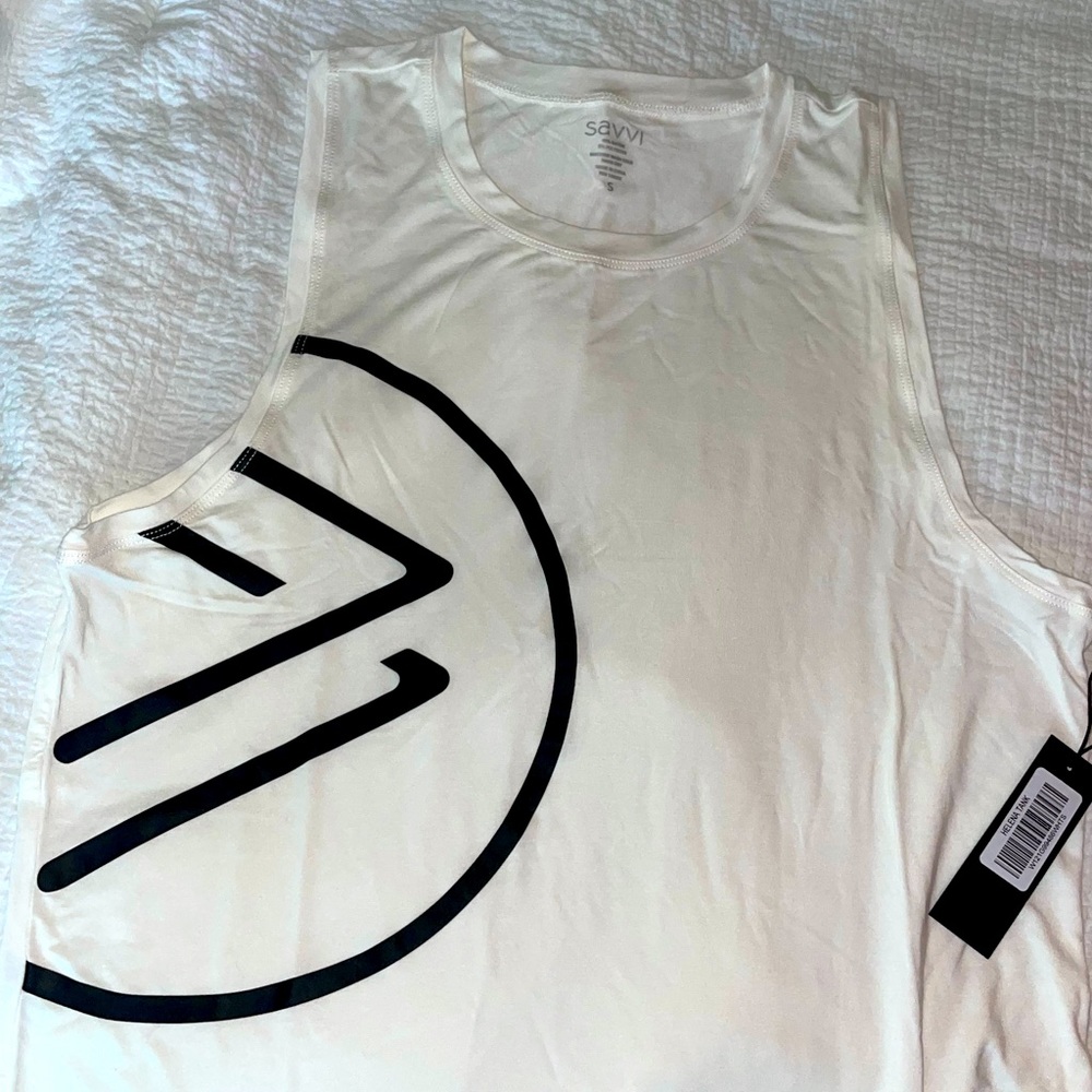 SAVVI brand loose fitted tank with brand logo